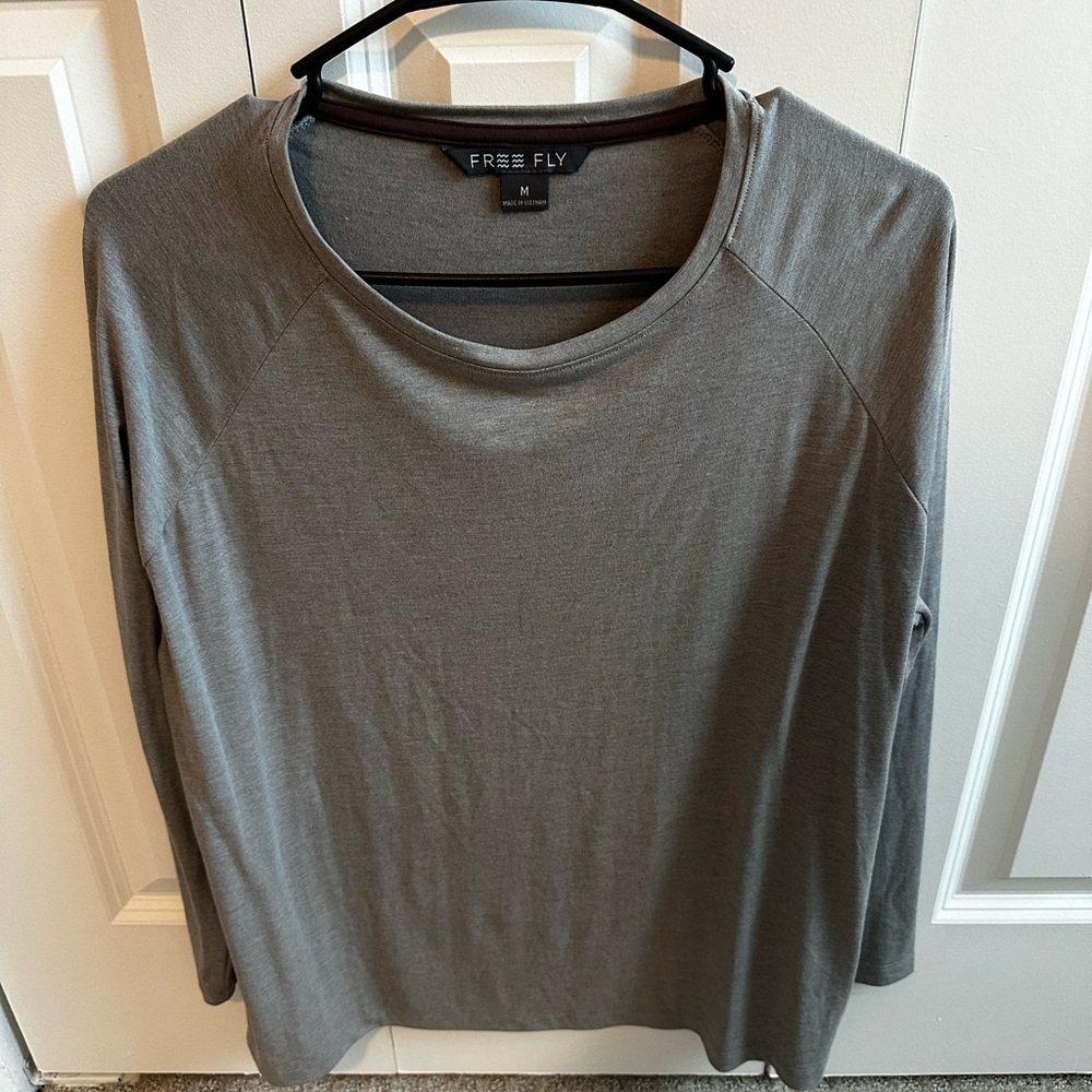 Free Fly Apparel Women's Long Sleeve Gray Tee